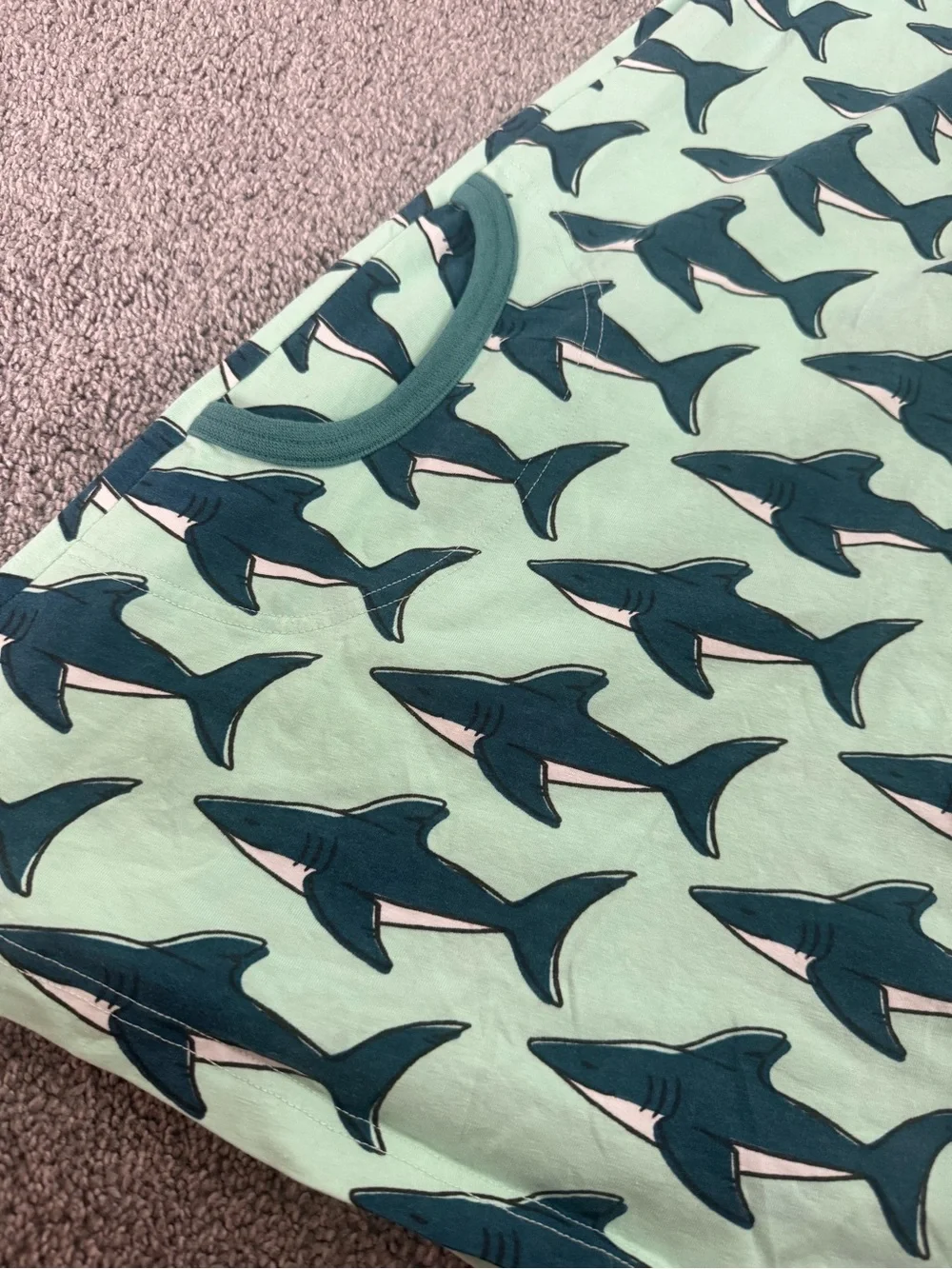 Maxomorra Shark Print Tank Dress Sz 122-128cm (7-8)